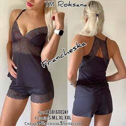 Мереживна жіноча піжама з шортами MARGARET арт. 1438-024