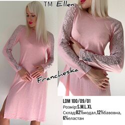 Нічна жіноча сорочка з довгим рукавом TEA ROSE ELLEN 