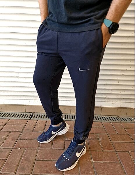Чоловічі та підліткові спортивні штани на манжеті трикотаж двухнитка, Найк 
