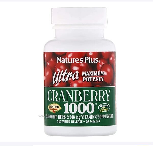 Ultra Cranberry 1000 60, Ультра Журавлина 1000 мг, 60 таблеток