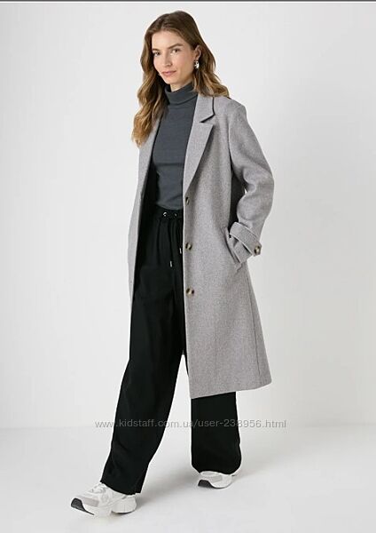 Пальто сірого меланжу