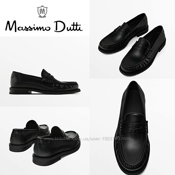 Продам шкіряні чоловічі лофери Massimo Dutti 