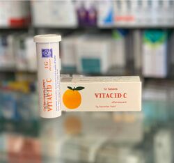 Vitacid C Вітацид С Вітамін С 1000 мг антиоксидант 12 шипучих табл Єгипет