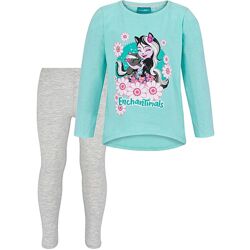 Літній трикотажний костюм з садок для дівчинки, enchentimals