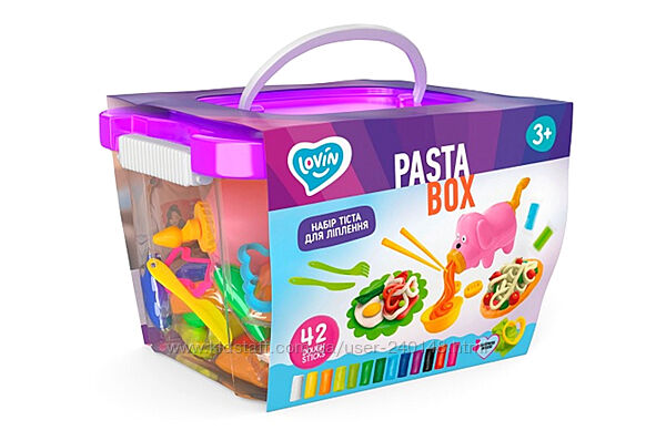 Набір для творчості TM Lovin maxi box з тістом для ліплення 41139 Pasta box