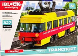 Конструктор IBlock PL-921-380 міський трамвай, 327 деталей