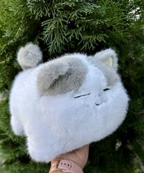 Мяка інтерактивна кішка C3501 2 кольори, реагує на дотик, ворушить очима, 