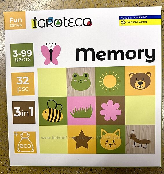 Дерев&acuteяна розвиваюча гра Меморі 900644 IGROTECO