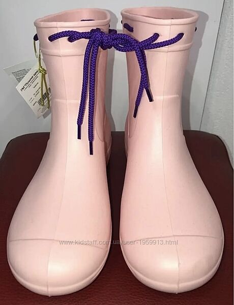 Жіночі резинові рожеві чобітки