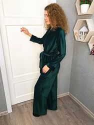 Шикарный женский пижамный костюм для дома и сна, домашний пиджак и штаны