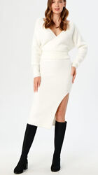 Костюм комплект юбка миди свитер туника натуральный  шерсть