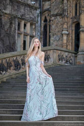 SALE Нежное  цветочное платье Boohoo в пол  р. S 