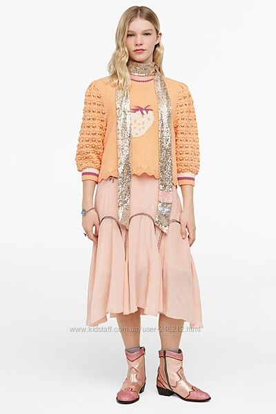 SALE Ажурный джемпер Zara с клубничкой Лимитированная коллекция 11-12 лет
