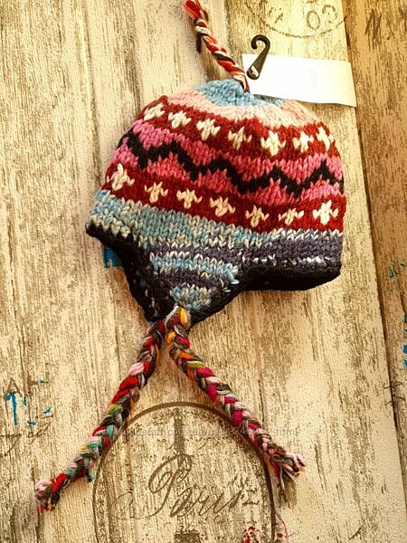 Шерстяная шапка из непальской шерсти ruby and rudy 2-5 лет