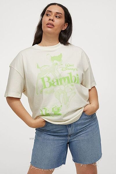 Хлопковая футболочка Бемби от H&M 52-54 