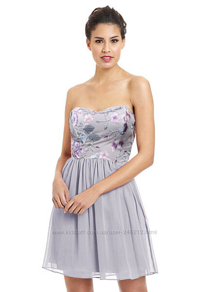 SALE Пишна сукня бандо з вишивкою Primark Xs-S