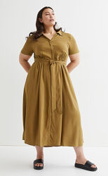 Оливкова віскозна сукня H&M 44-46 M/L