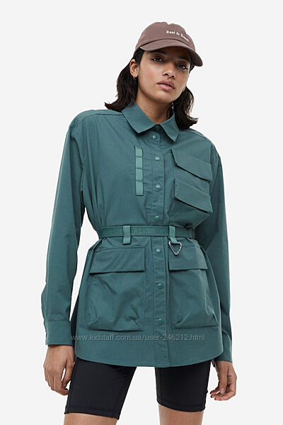 Бірюзова курточка сорочка H&M М  44-46-48