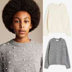Джемпер H&M с жемчужинами 14 лет  170 см см 