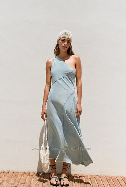 Асиметрична джинсова сукня Zara р. М 44-46 , L 46-48