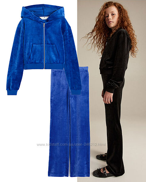 Велюровий синій костюм H&M 158/164 см 12-14 років
