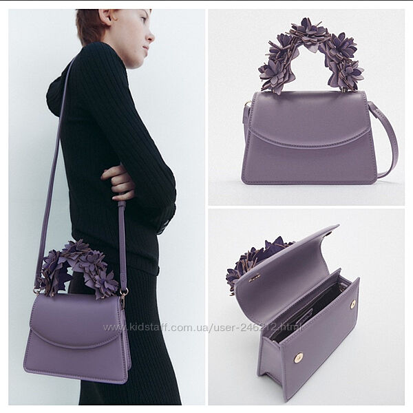 Жіноча фіалкова сумочка від Zara