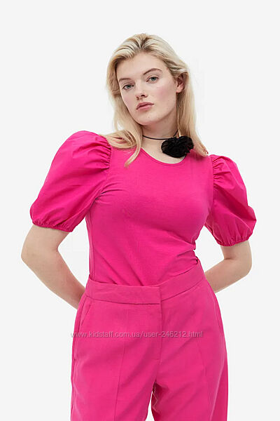 Рожева футболка топ h&m s/m