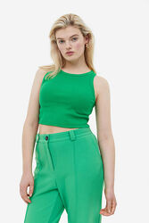 Укорочений топ H&M у рубчик S-M