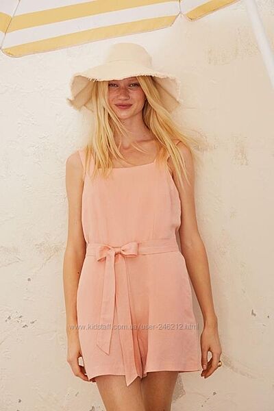 Абрикосовий ромпер/комбінезон H&M із льоном S-M