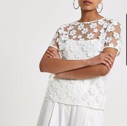Блуза футболка фатин River Island  44-46 Дефект