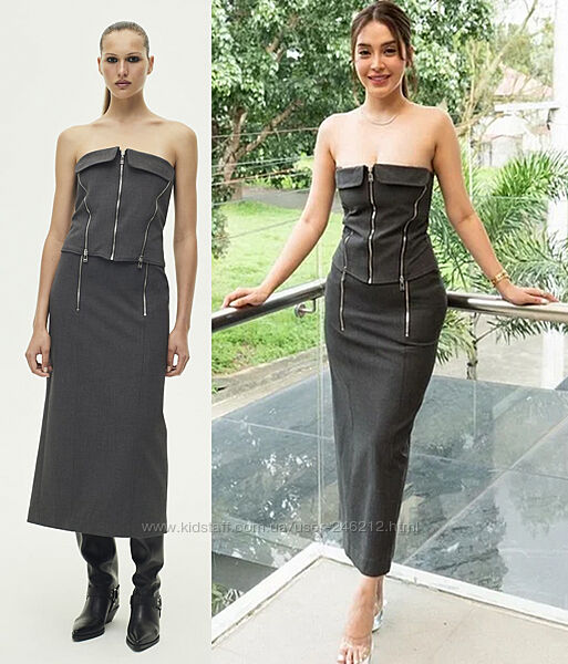 Стільний костюм топ  спідниця Zara S-M