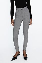 Стильні легінси zara гусяча лапка l-xl