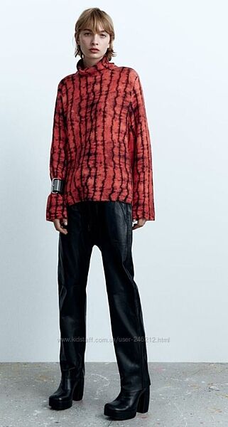 Светр тай-дай Zara з альпакою та вовною S-M