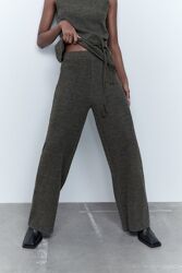 Широкі штани трикотажні zara s-m