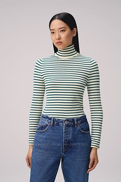 Смугастий гольф водолазка Zara S-M
