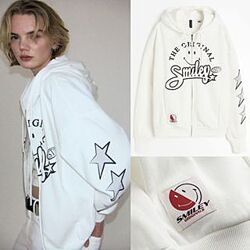 Біла кофта худи h&m Smiley S 42-44-46