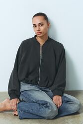 Трикотажний бомбер оверсайз M-L-XL