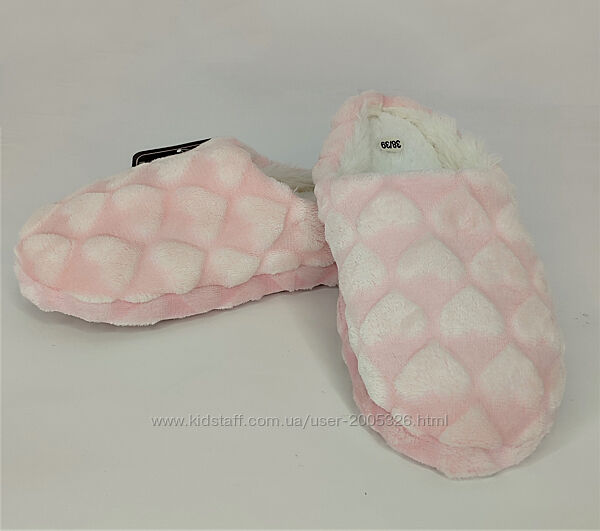 Комнатные женские тапочки с мехом Indoor Shoes Светло-Розовые 