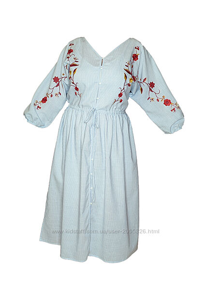 Сукня-сорочка з вишивкою Vero Moda Світло-Блакитний L 50-52