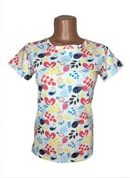 Футболка Moni & Co Біла з різнокольоровим S/M 40-42 та 42-44