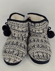 Капці-чобітки жіночі домашні Homeboots Меланж чорно-білі  38-39 25 см