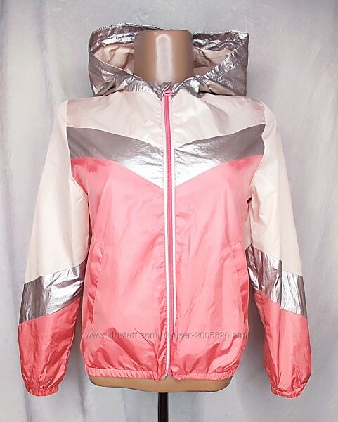 Куртка-вітровка дитяча KIABI Лососева з бежевим 146-152 см