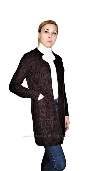 Кардиган Jessica Mode Темно-коричневий S/M 44-46