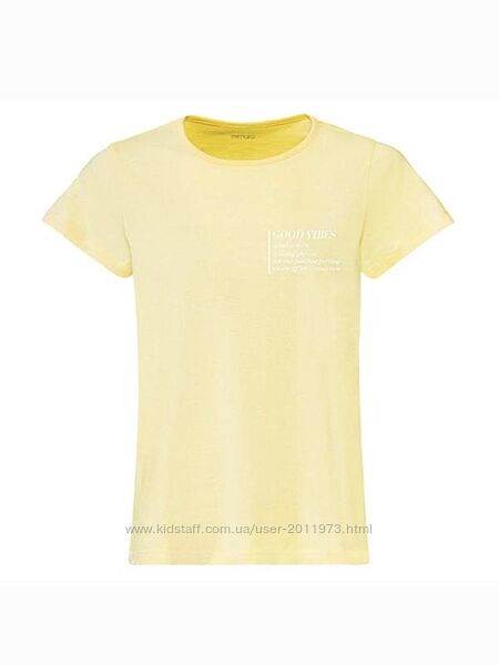 Жіноча футболка, футболка принтом, жовта футболка з бавовни, euro S 36/38