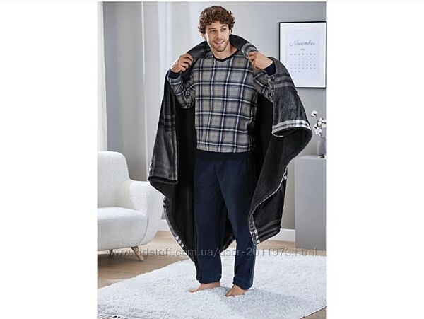 Чоловіча флісова піжама, комплект для дому та сну, euro M 48/50, livergy