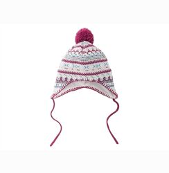Зимова шапка на дівчинку, тепла шапка на флісі, euro 74/80, lupilu