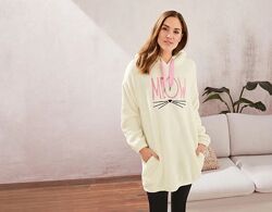 Жіноча плюшева сукня з капюшоном для дому Esmara M 40/42 білий