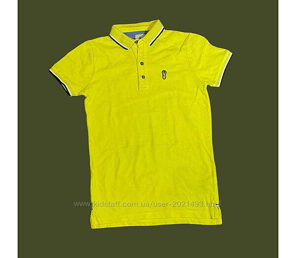 Базова повсякденна футболка поло в  насиченному жовтому кольорі, від Next ,