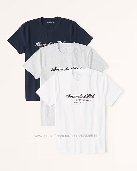Набір з 3-х футболок Abercrombie & Fitch  р. XL. Оригінал