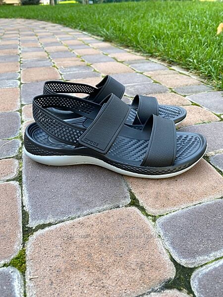 Женские сандалии Crocs Literide 360 Sandal оригинал черные 